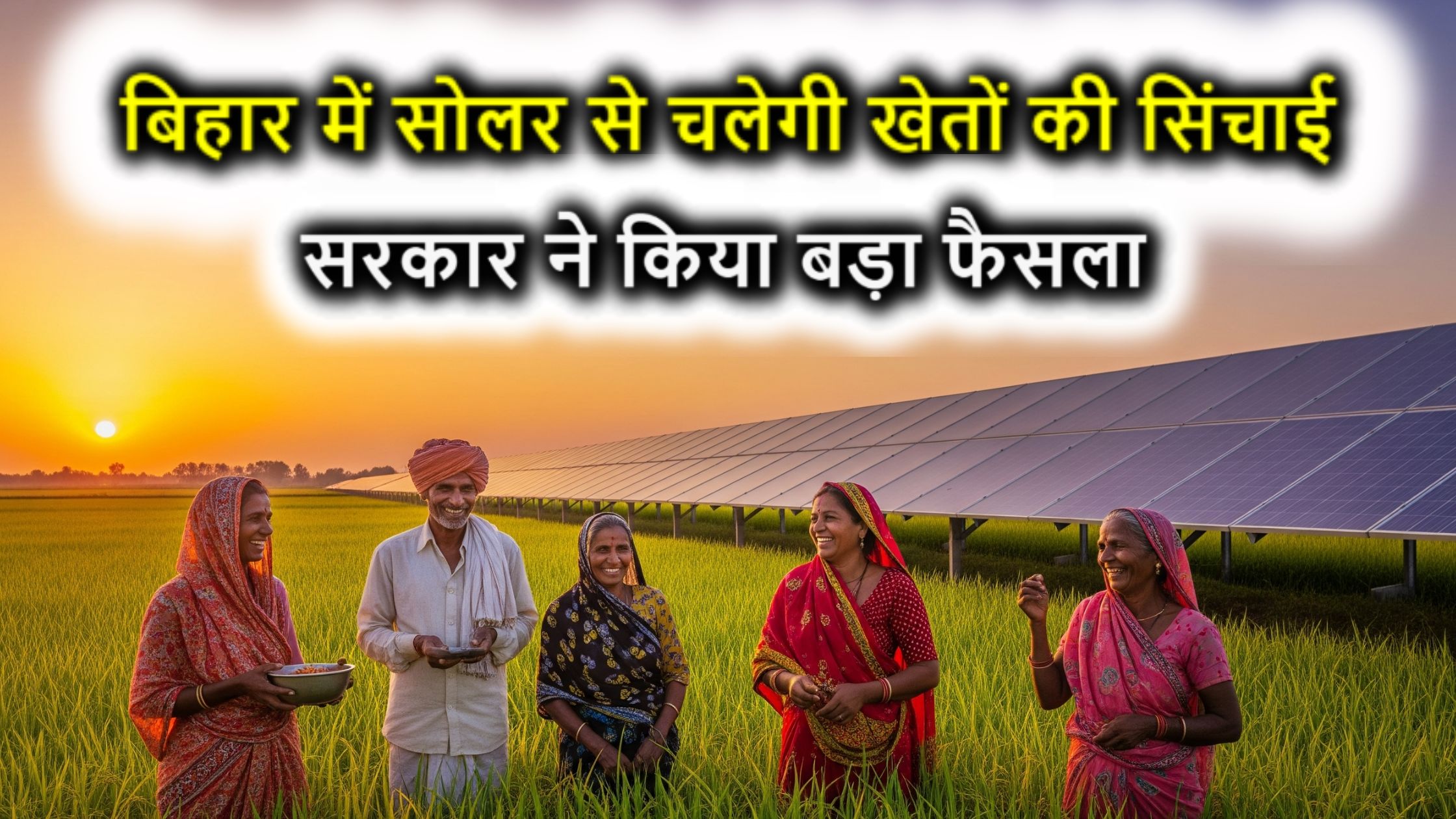 बिहार में सोलर से चलेगी खेतों की सिंचाई! सरकार ने किया बड़ा फैसला – जानिए क्या है योजना?